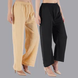 diamond ruby Pack of 2 Women Regular Fit Multicolor Wool Trousers-picture-29