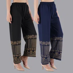 diamond ruby Pack of 2 Women Regular Fit Multicolor Wool Trousers-picture-25