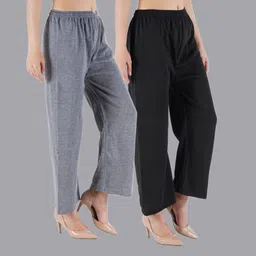 diamond ruby Pack of 2 Women Regular Fit Multicolor Wool Trousers-picture-35