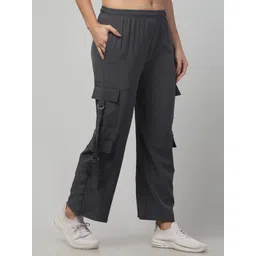 diamond ruby Women Solid Grey Track Pants image 5