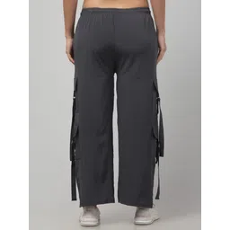 diamond ruby Women Solid Grey Track Pants image 3