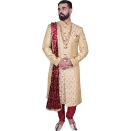 Diamond Style Sherwani For Men's Embroidered Sherwani-picture-37