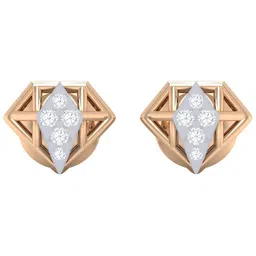 Diamtrendz Jewels BIS Hallmarked Rose Gold 14kt Cubic Zirconia Stud Earring-picture-18