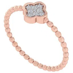 Diamtrendz Jewels Certified Real Diamond Floral Bubble 18kt Diamond Rose Gold ring-picture-10