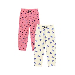 DIAZ Kids Pack Of 2 Printed Cotton Lounge Pants-picture-12