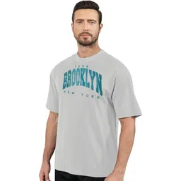 DIAZ Men Pack of 2 Typography Printed Round Neck Cotton Oversized T-shirts-picture-28