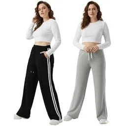 diaz Women Jogger Pants | Cotton Stretchable Joggers for Women | Stylish High Waist Track Pants | Comfortable Casual & Gym Wear Jogger Bottoms | Soft Breathable Fabric with Pockets-Pack of 2-picture-52