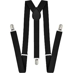 dibi Mens Suspenders - Adjustable Elastic X Shape Womens Suspender for Costume Tuxedo Suit Jeans with Strong Clips-picture-28