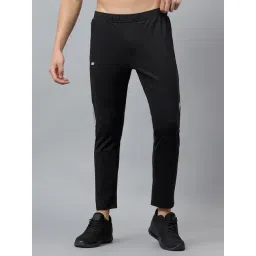 Dida Black Polyester Regular Fit Solid Trackpants-picture-33
