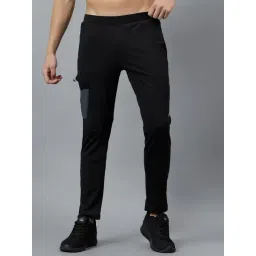 Dida Black Polyester Regular Fit Solid Trackpants-picture-27