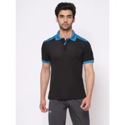 Dida Black Polyster Regular Fit Solid Polo T-Shirt-picture-22