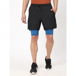 Dida Black Polyster Regular Fit Solid Shorts-picture-19