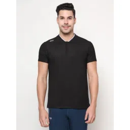 Dida Black Polyster Regular Fit Solid T-Shirt-picture-36