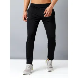 Dida Black Polyster Regular Fit Solid Trackpant-picture-21