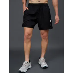 DIDA Black Regular Fit Solid Sports Shorts-picture-16