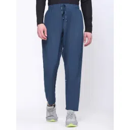 Dida Blue Polyster Regular Fit Solid Trackpant-picture-24