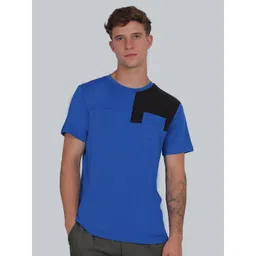 DIDA Men Colourblocked Round Neck Cotton T-shirt-picture-11