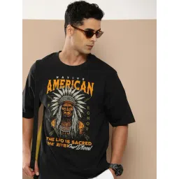 Difference Of Opinion Black Cotton Loose Fit Printed T-Shirt-picture-16