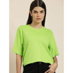 Difference of Opinion Green Cotton Oversize T-Shirt-picture-38