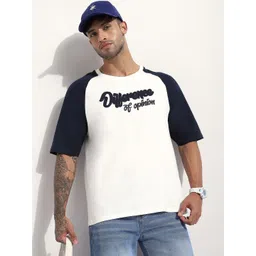 Difference of Opinion Men Typography Colourblocked T-shirt-picture-41