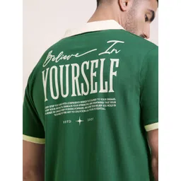 Difference of Opinion Men Typography Printed Polo Collar Pure Cotton Relaxed Fit T-shirt-picture-26