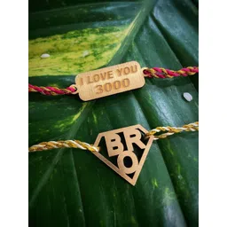 Digital Dress Room Boys Red Mauli Thread Rakhi Combo-picture-44