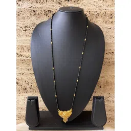 Digital Dress Room Gold-Plated Black Beaded Mangalsutra-picture-16