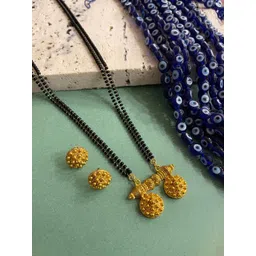 Digital Dress Room Gold-Plated Vati Mangalsutra Designs Set With Earrings-picture-40