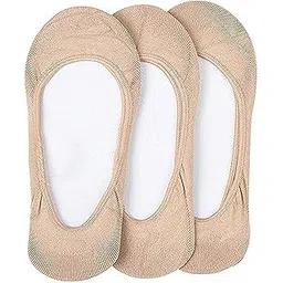 digital shopee DENOLIX Women's Cotton Hidden Loafer Invisible No Show Liners Socks - Pack of 3 (Skin) Free Size-picture-11