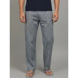 DIGITAL SHOPEE Men Checked Mid-Rise Cotton Lounge Pants-picture-16