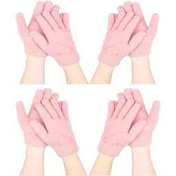 digital shopee Winter Woolen Hand Gloves, Pack of 4, Baby Pink, Free Size, Unisex Adult-picture-49