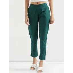 DIGITAL SHOPEE Women Cotton Pleated Trousers-picture-32