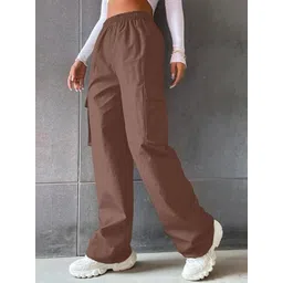 DIGITAL SHOPEE Women Loose Fit Cargos Trousers-picture-34