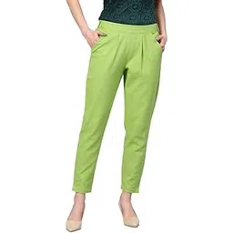 digital shopee Women Regular Fit Elastic Waist Full Length Cotton Formal Trouser for Casual Wear, Office Wear-picture-20
