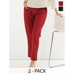 DIGITAL SHOPEE Women Solid Mid-Rise Regular Fit Trousers-picture-19