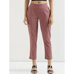 DIGITAL SHOPEE Women Solid Regular Fit Mid-Rise Cropped Trousers-picture-12
