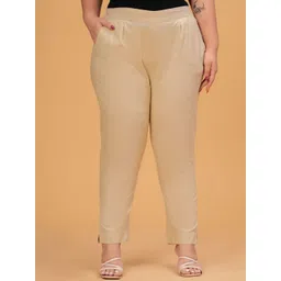 DIGITAL SHOPEE Women Solid Regular Fit Mid-Rise Pleated Formal Trousers-picture-10