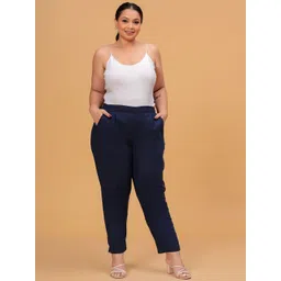 DIGITAL SHOPEE Women Solid Regular Fit Mid-Rise Pleated Formal Trousers image 4