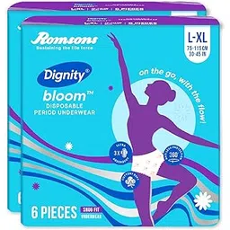 Dignity Bloom Disposable Period Panty - L/XL (12 Pieces) | Snug Fit | 3X Ultra Absorbent | Breathable fabric and 360° Antileak Protection-picture-14
