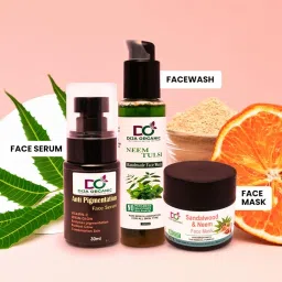 Dija Organics Skincare Set: Face Wash (30ml), Face Serum (100ml), Face Mask (100g) - Natural, Organic, Radiant Skin | PACK OF 2 image 1