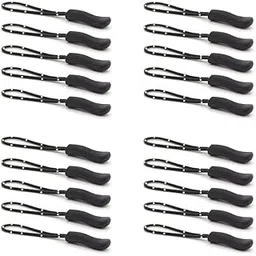 DIKANSHA Zipper Pull Cord, Zip Puller, Zip Slider Replacement, Zipper Tags for Bag, Backpacks, Jackets, Luggage, Purses, Handbags Pack of 20(Black)-picture-27