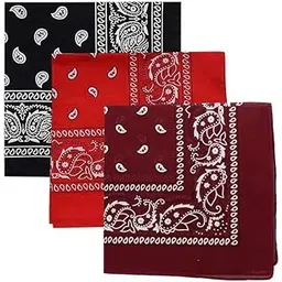 dikhawa Unisex Soft Breathable Cotton Paisley Printed Cowboy Bandanas,Headband,Scarf (Multicolour_50CM X 50CM)-picture-24