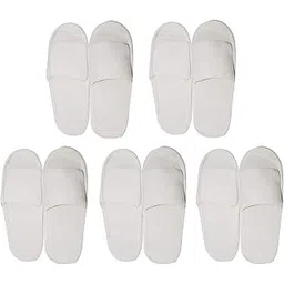 diktmark Open Toe Pure White Premium Disposable Bathroom Slippers with 5 mm Sole (Large Size) - Combo of 5-picture-32