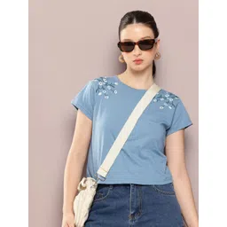 DILLINGER Floral Embroidered Crop T-shirt-picture-20