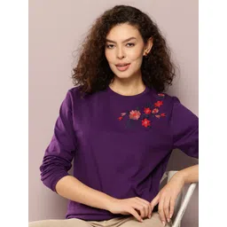 DILLINGER Floral Embroidered Drop-Shoulder Sleeves Pure Cotton T-shirt-picture-24