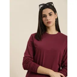 Dillinger Maroon Cotton Oversized T-Shirt-picture-13