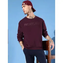Dillinger Maroon Loose Fit Printed Sweatshirt-picture-32