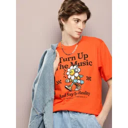 DILLINGER Pure Cotton Graphic Printed Drop-Shoulder Sleeves Relaxed Fit T-shirt-picture-33