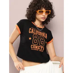 DILLINGER Typography Printed Crop T-shirt-picture-25