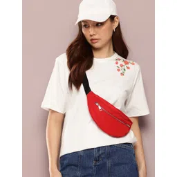 DILLINGER Women Floral Embroidered Oversized Pure Cotton T-shirt-picture-38